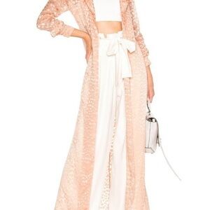 Chic Peach Long Sheer Cardigan/Duster Revolve X Chrissy Tiegen